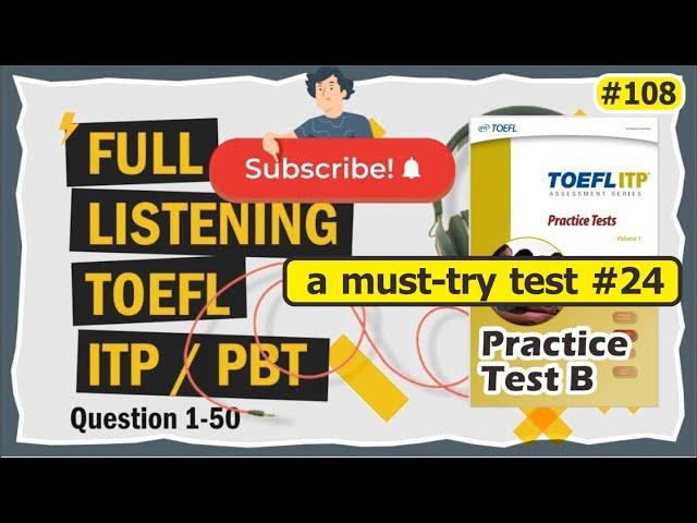 Listening TOEFL ITP Series - Practice Test B #toeflitplistening #toeflpracticetest #toeflitp