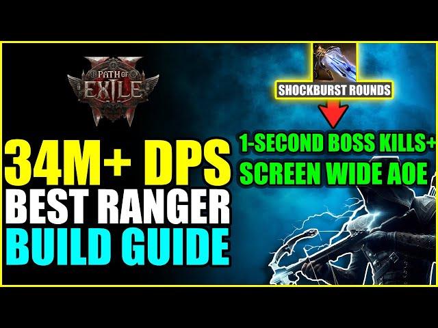 Path of Exile 2 | 34M+ DPS! Best Lightning Ranger Crossbow Build! (PoE 2 Ranger Guide)