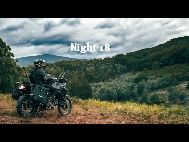 Relaxing Solo Motorcycle Camping with Rain Forest Mountain Views | Silent Vlog