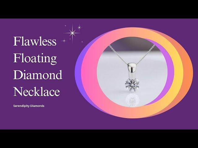 Flawless Floating Diamond Necklace - Tension Set Diamond Pendant