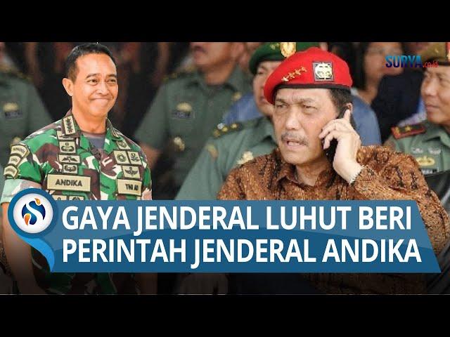 BEGINI GAYA Jenderal (Purn) Luhut Panjaitan Memberi Instruksi Jenderal Andika Perkasa saat Rapat