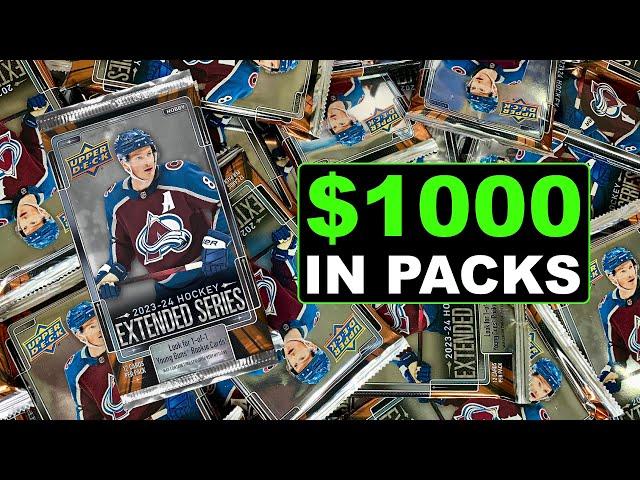 Opening $1000 Worth of Packs of 2023-24 Upper Deck Extended Series Hockey Hobby