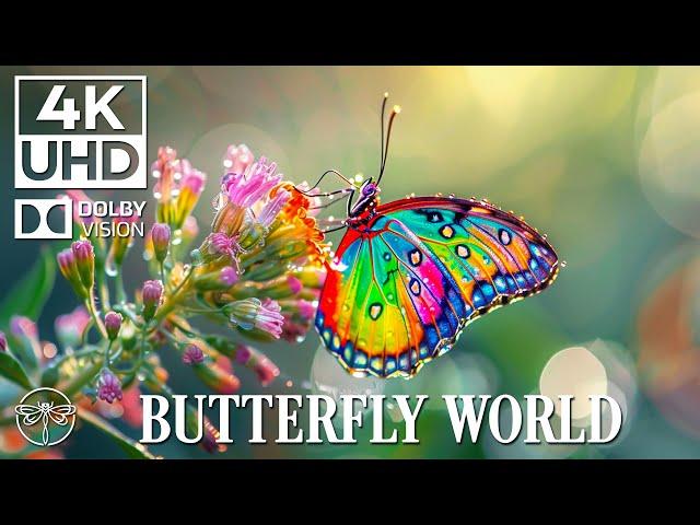 Butterfly World 4K  Relaxing Insect Film with Soothing Music  • 4K Video UHD