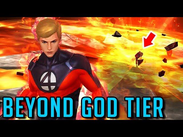 ONE SHOT GOD IS BACK!! HUMAN TORCH INSANE DAMAGE COMBO - Marvel Future Fight