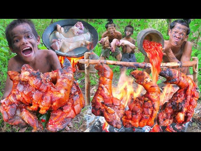 Wild Jungle Cooking: How To Survive In The Rainforest By Roasting Pig Legs!