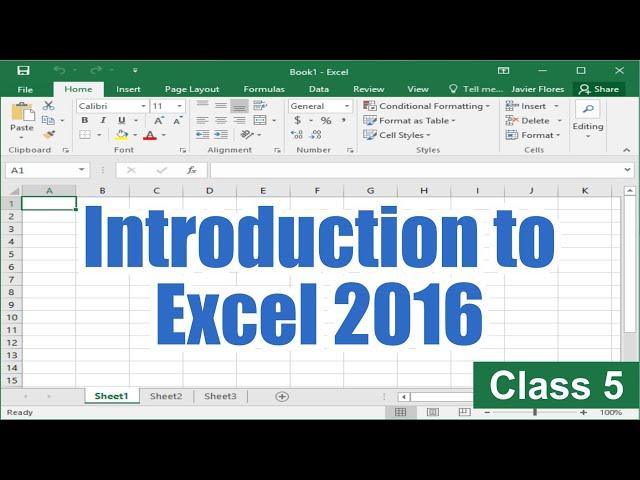 Introduction to Excel 2016 | Learn MS Excel 2016 | Microsoft Excel 2016 | Computer Class 5