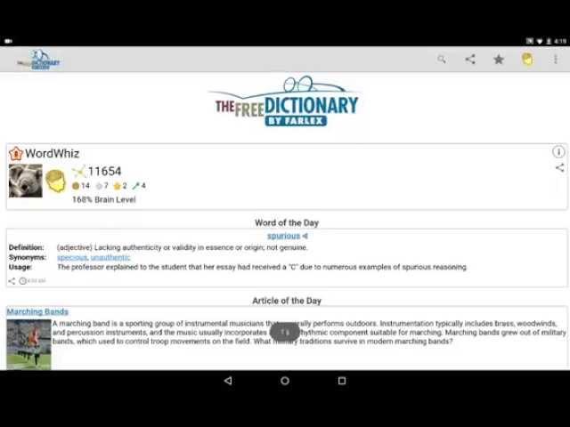 The Free Dictionary app for Android