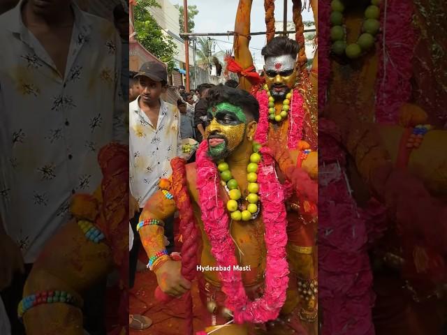 Potharaju Entry At Old City | Hyderabad Masti #potharajudance #oldcitybonalu2024 #ytshorts