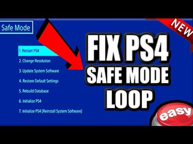 How to FIX PS4 Safe MODE LOOP! (5 BEST METHODS) (2019  Help Tutorial)