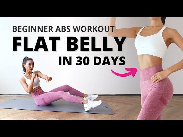 FLAT BELLY in 30 days | No Equipment , Beginner Friendly