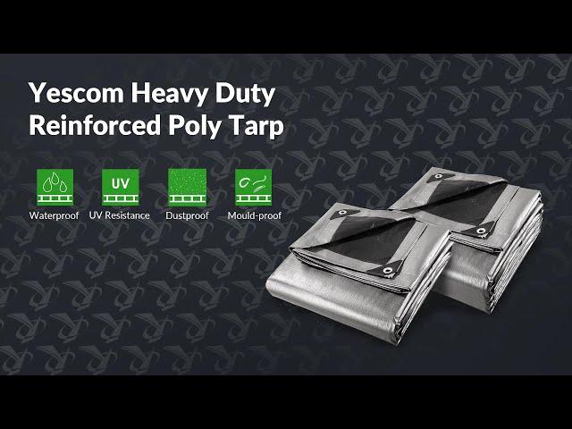 Yescom Heavy-Duty Poly Tarp Reinforced Canopy Size Opt
