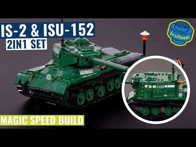 IS-2 + ISU-152 - Double Building 2in1 Set - Sluban B0979 (Speed Build Review)
