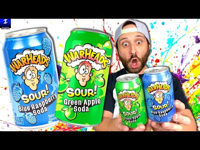 Warheads Sour Soda Review | Blue Raspberry and Green Apple