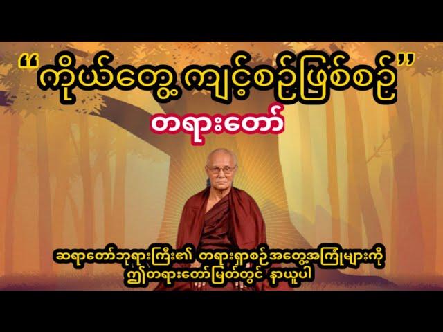 ကိုယ်တွေ့ ကျင့်စဉ်ဖြစ်စဉ်တရားတော်#ဝိဇ္ဇောဒယသဲအင်းဆရာတော်ဘုရားကြီး