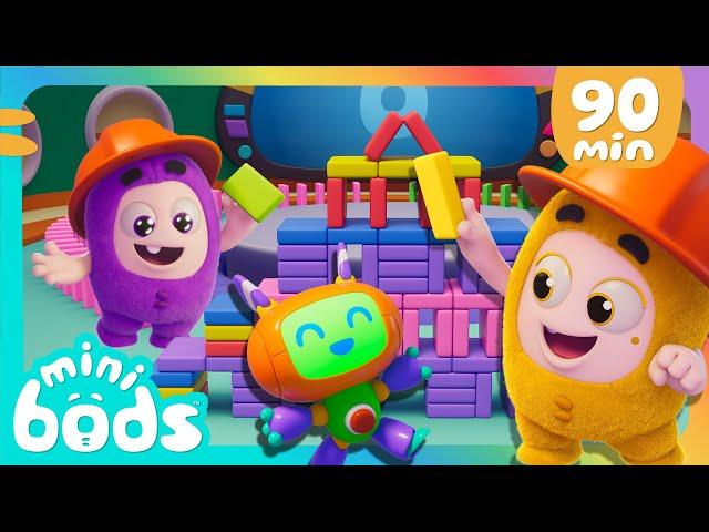 Jeff and Bubbles Build a Very Tall Something!  |  Minibods  | Preschool Cartoons for Toddlers