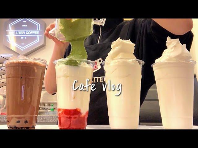 (Eng)🩵‍️It's the season when you want to drink a smoothie‍️🩵 / cafe vlog / asmr