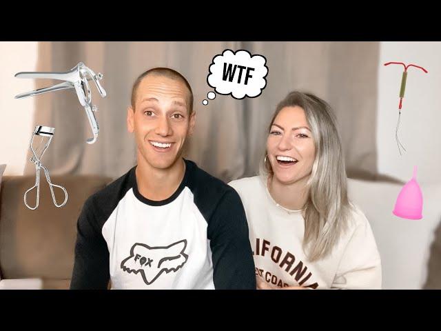 QUIZZING MY FIANCÉ ON FEMALE PRODUCTS!