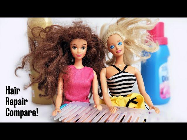 BELLE and BARBIE HAIR Restoration COMPARISON