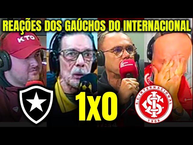 REAÇÕES DO GAÚCHOS TORCEDORES DO INTERNACIONAL na DERROTA PARA O BOTAFOGO BOTAFOGO 1X0 INTERNACIONAL