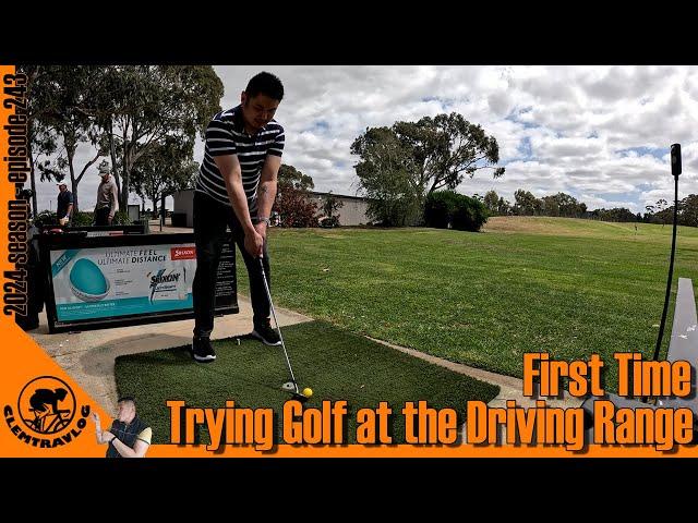 【clemtravlog 243】Trying Golf at the Driving Range for the First Time