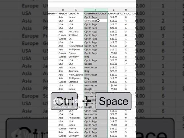 Time Saving Excel Keyboard Shortcuts Part 1