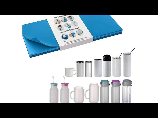 4 Pieces Sublimation Tumbler Wrap Insert for Cricut Mug Press 3 Thicknesses Suitable for Sublimation