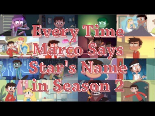 Every Time Marco Says Star's Name in Season 2 | Star vs. The Forces of Evil