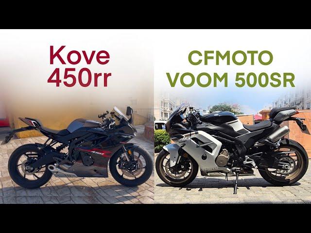 KOVE 450RR vs CFMOTO VOOM 500SR. Acceleration, sound, twisties (English)