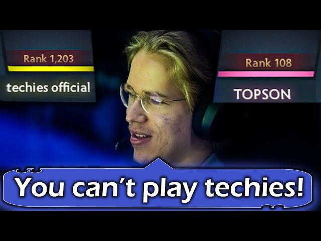 Topson Banned Techies? OMG I met my Idol again in ranked Techies Official vs Topson