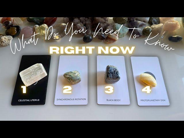  WHAT DO YOU NEED TO KNOW RIGHT NOW?  Pick A Card  Tarot Reading