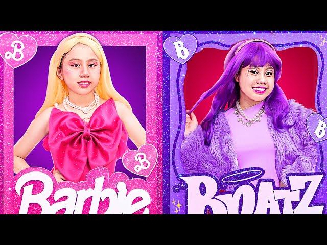 الفقيرة Barbie ضد الغنية Bratz في تحدي المكياج