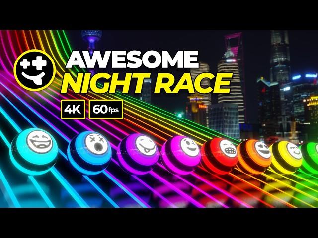 Awesome Marble Night Race (CLOSE!)  | #marbles #marblerun #marblerace #asmr #sensory