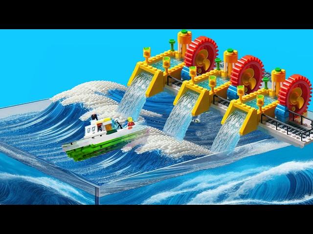 Testing LEGO Wave Machine for Sinking Lego Ships