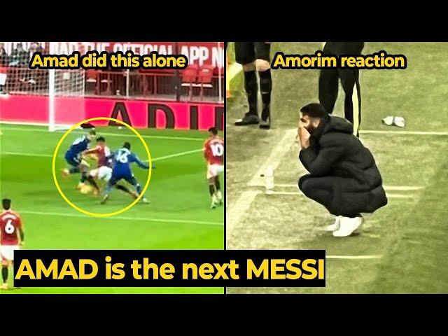 Ruben Amorim reaction on Amad Diallo did MESSI dribbling skills past 3 players almost scored 5 goal