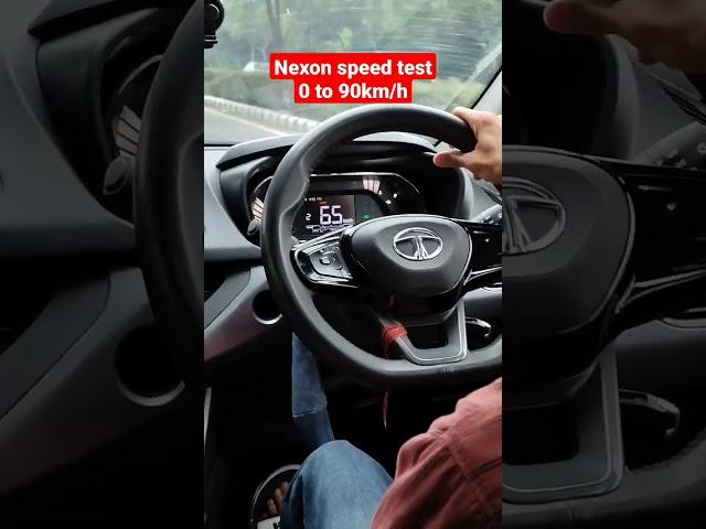 Tata Nexon Speed test 0 to 90km/h || #shorts #tata #nexon #speedtest