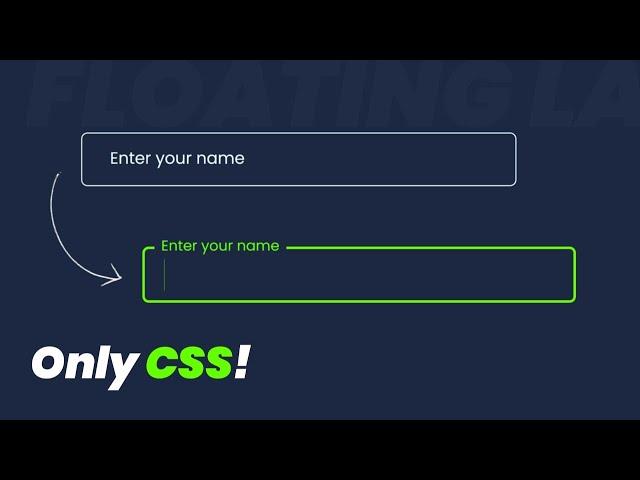 CSS Only - Input Field with Floating Text Animation | Floating label input css