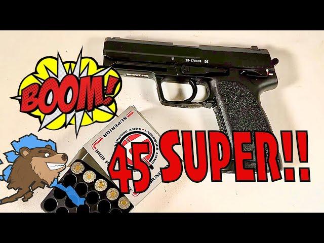 Underwood 45 Super 230 gr JHP out of HK USP: Ultimate Power!!