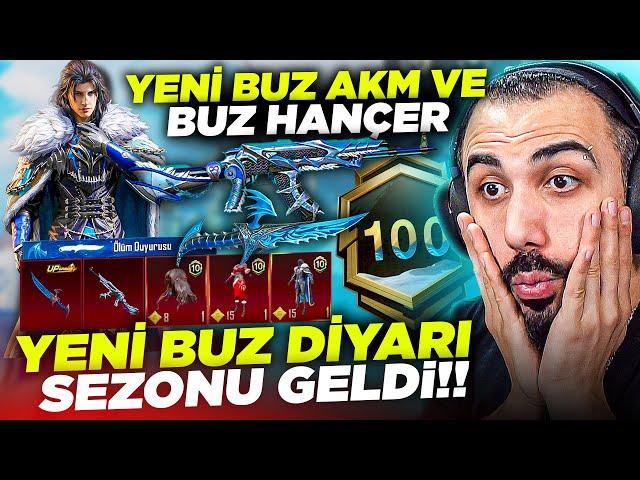 YENİ SEZON 10 GELDİ BUZ DİYARI HANÇER, YÜKSELTİLMİŞ BUZ AKM VE DESTANSI SETLER EFSANE | PUBG MOBILE