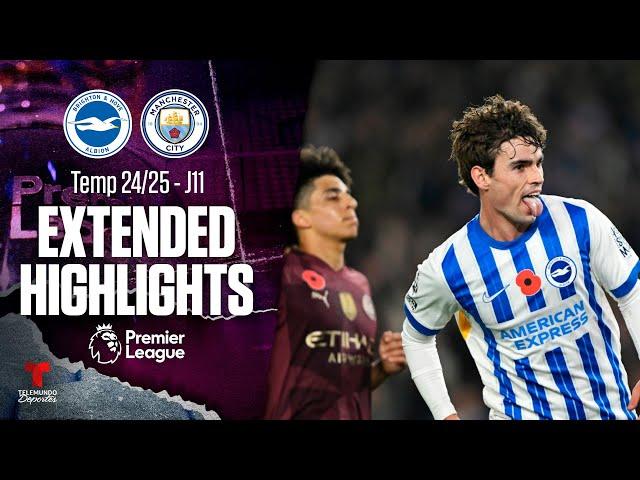 Brighton vs. Manchester City | Highlights Premier League | Jornada 11 | Telemundo Deportes