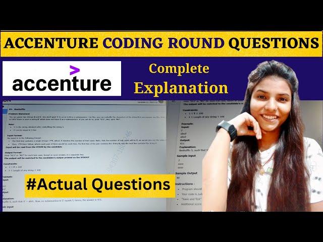 Accenture Coding Questions | Coding Questions asked in Accenture Exam #accenture_coding_questions