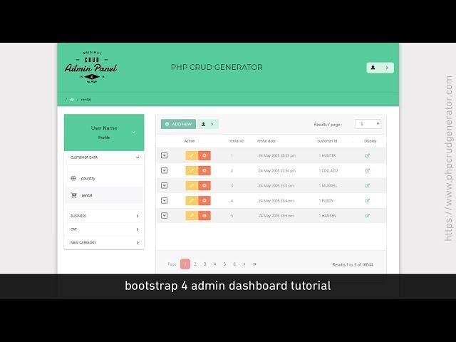 PHP CRUD Tutorial - Generate Bootstrap admin panel CREATE / UPDATE Forms - PHPCG