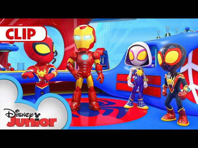 Team Spidey and Iron Man go to Space!  | Marvel's Spidey and his Amazing Friends | @disneyjr​