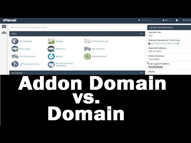 ADDON Domain vs DOMAIN - Learn How to Use Addon Domains in CPanel Tutorial