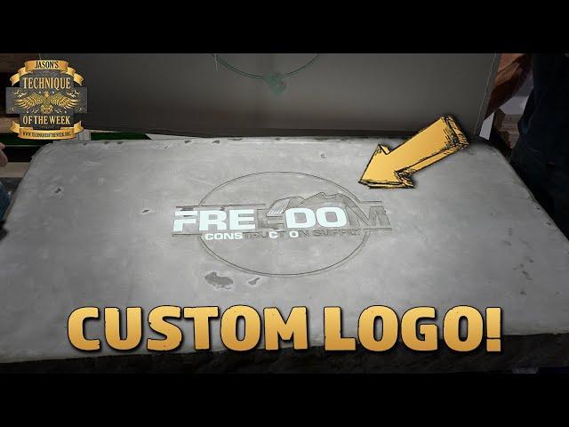 How to Create Custom Logos in Concrete Countertops!