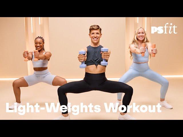 45-Minute Full-Body Workout With Light Weights