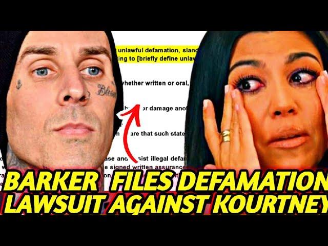 Kourtney CRIES OUT !  As Travis Barker files  Defamation lawsuit against her