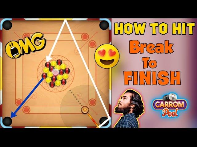 Carrom poolBest 6 Break To FinishHard trick shots Indirect gameplay  OMG / Must Watch