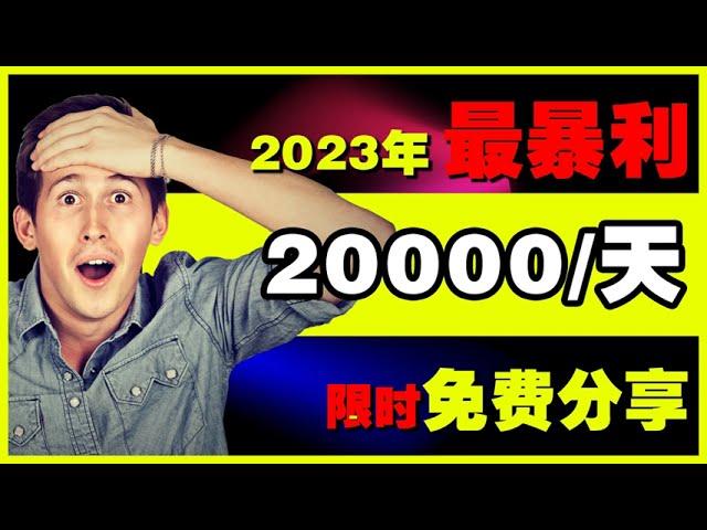 2023网赚项目，分享一个新手网上赚钱项目！这是一个新手自动赚钱项目，日入过万！