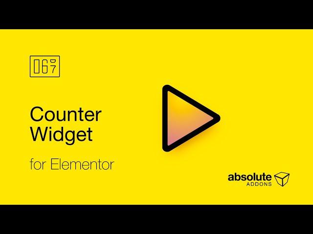 Counter Widget For Elementor || Absolute Addons