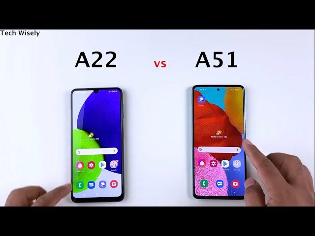 SAMSUNG A22 vs A51 Speed Test